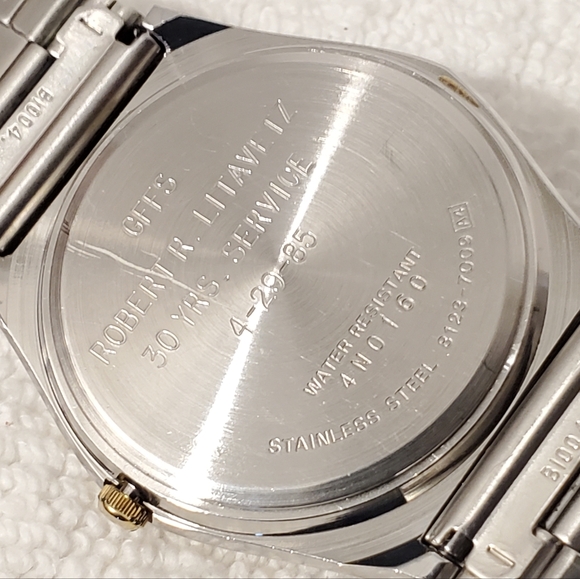 Vintage Seiko SQ Men's Stainless Steel Silver Dial Watch Day Date Five Jewels - Picture 9 of 11